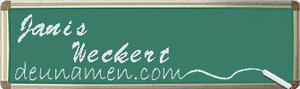 Janis Weckert Visitenkarte
